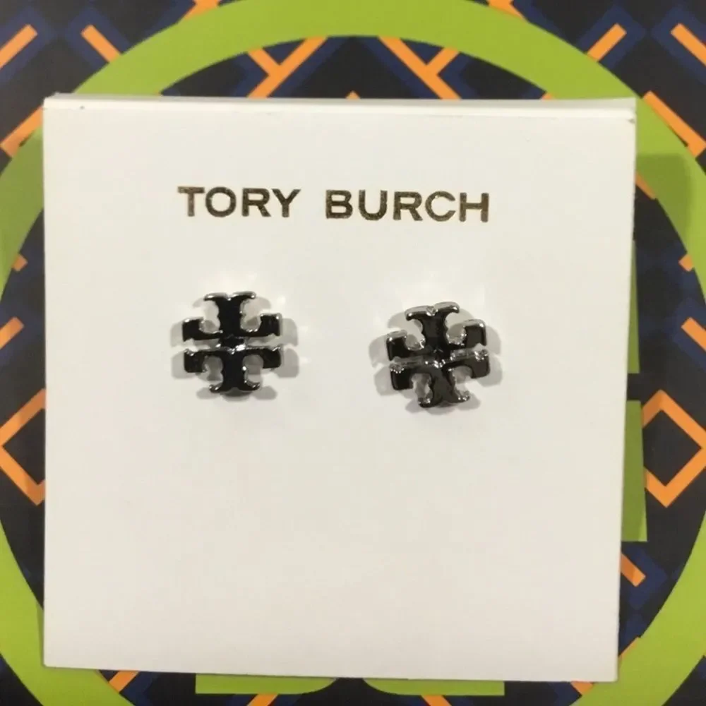 Tory Burch Classic. Kira  Stud Earrings silver - Picture 5 of 6